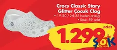 CROCS CLASSİC STARY GLİTTER ÇOCUK CLOG